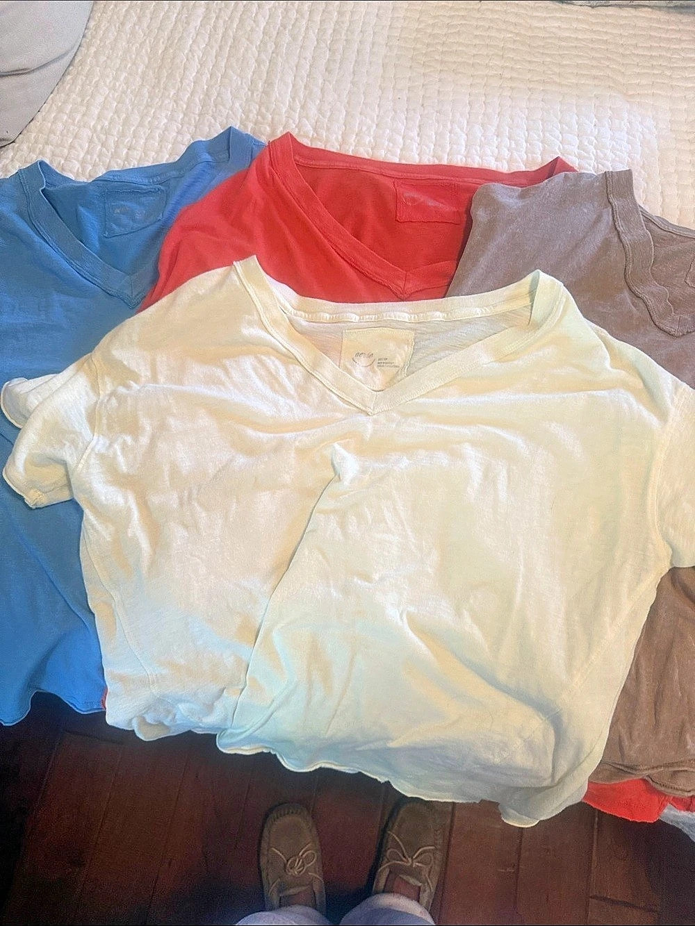 aerie V-Neck T-Shirt Tees 4-Pack XS